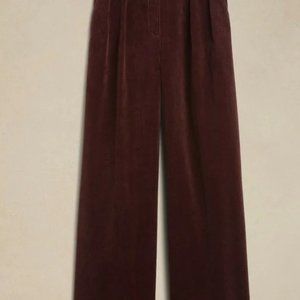 NWT RELAXED CORDUROY PANT HIGH RISE WIDE LEG 4 REGULAR